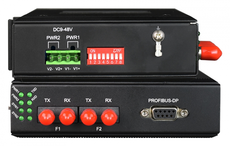 工業(yè)軌式 環(huán)網(wǎng)型1路Profibus-DP光端機(jī) 點(diǎn)對(duì)點(diǎn)光貓